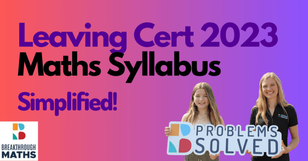 leaving cert maths syllabus simplified