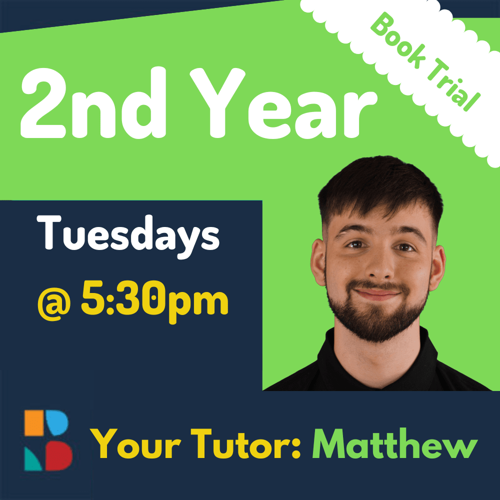 Matthew Quigley 2nd Year Tuesdays 530pm 1