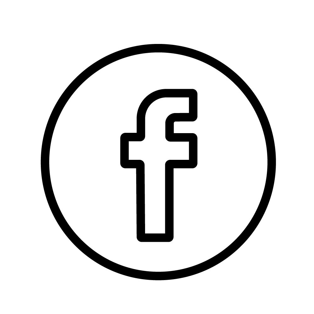 Facebook black logo outline