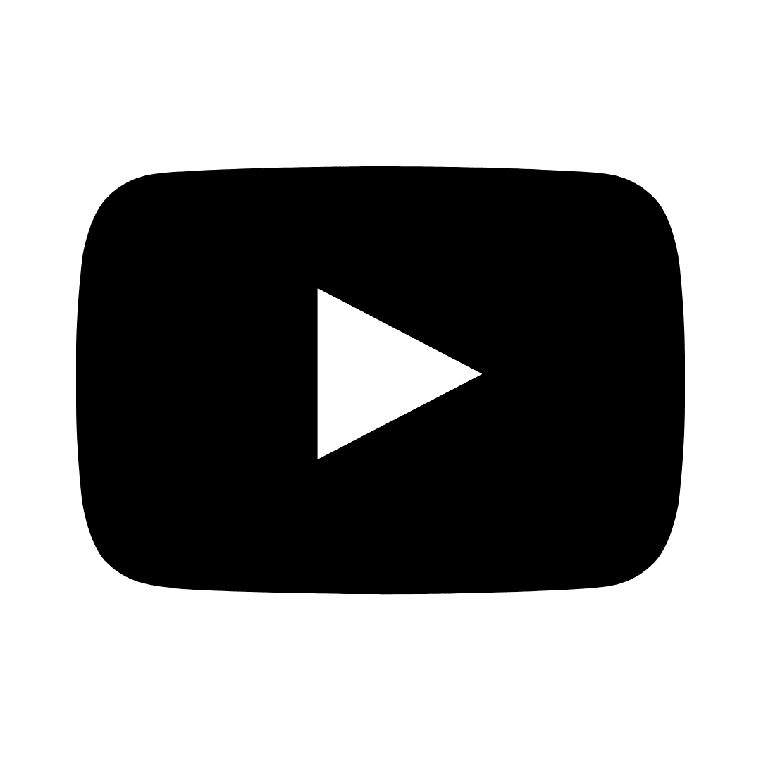 White and black YouTube icon